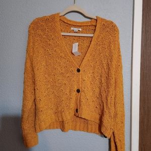 American Eagle Crochet Cropped Cardigan